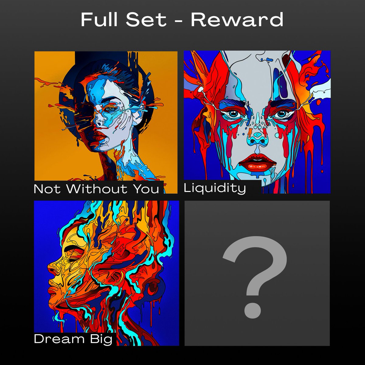💸🔥Full Set -Reward🔥💸

Holding all 3 Artworks of the "Giving Back " collection on Monday 20th 9pm CEST will verify you for the last and finale artwork of Chapter #01 🎁

Who got all 3 already? 👀🧐👇