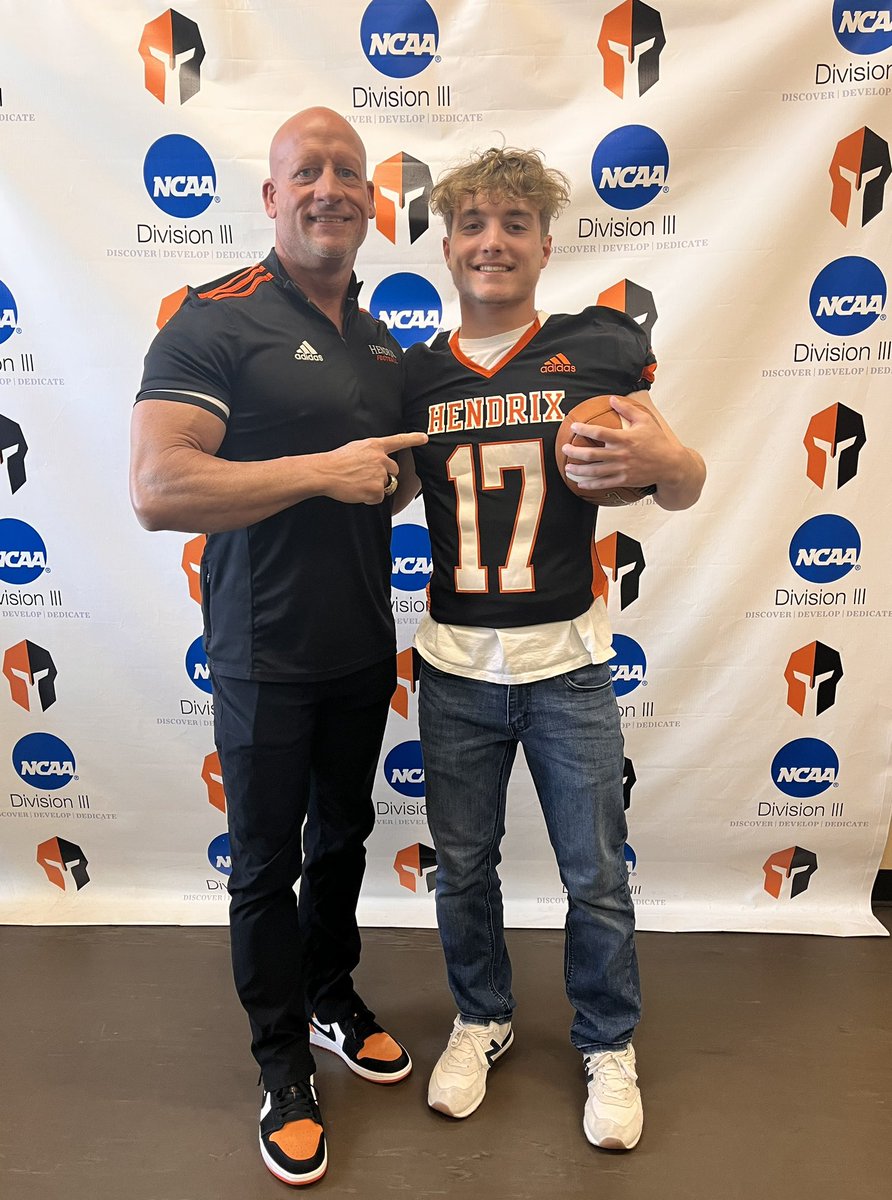 Thank you <a href="/RussHeidiSLC/">Russ and Heidi Phillips🏈</a> for the great visit today. <a href="/HendrixFootball/">#WeAreWarriors</a>