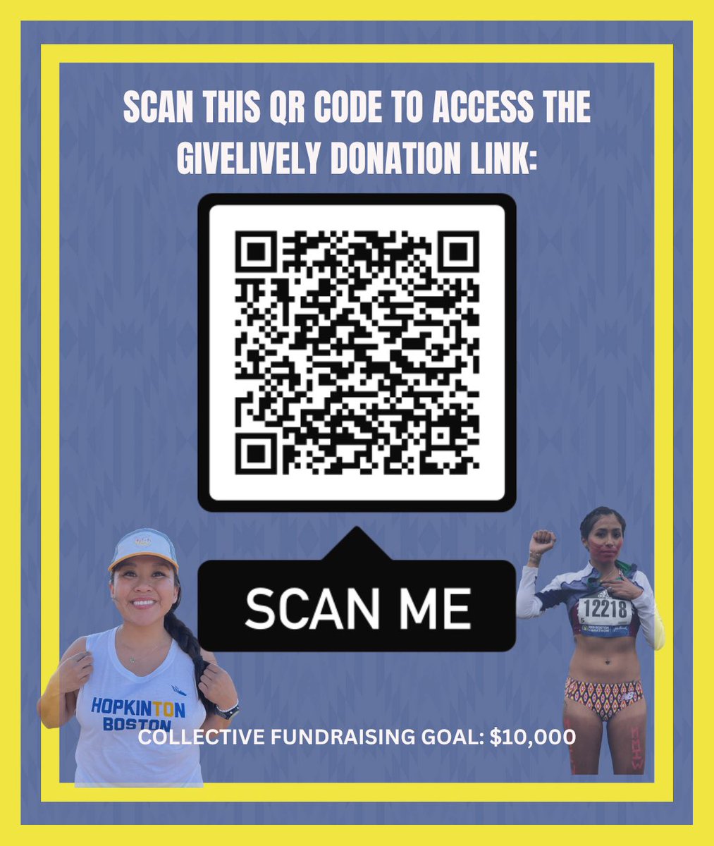 💙💛 Four years later, I’m coming back to the 127th #BostonMarathon for my organization Rising Hearts, with Kelsey Long (Diné)! We have a fundraising goal, $10,000 to support RH programming and stories! Donate / share if you can - much appreciated! 💙💛 secure.givelively.org/donate/livelih…