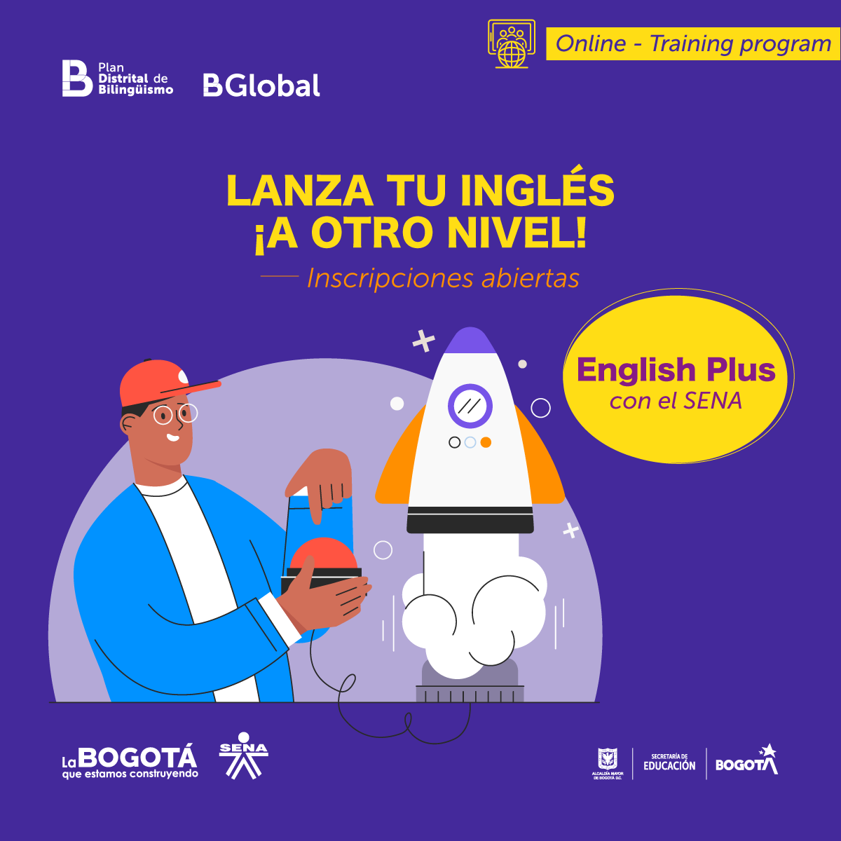 EdnaBonillaSeba's tweet photo. 📢Invitamos a directivos, docentes y estudiantes a participar en el curso gratuito de inglés, #EnglishPlus con el @SENAComunica:
🖥 Modalidad: virtual sincrónica
⏰ Cierre: 22 de marzo
👉 Requisitos e inscripción https://t.co/hyKDmN36ue
#BGlobal https://t.co/8hMhXTWkuk