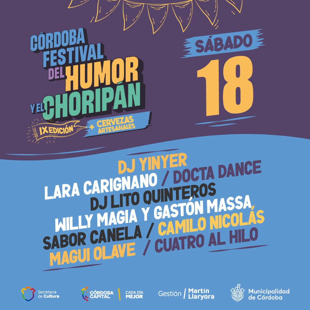 Este Sábado 18 estaremos cerrando el Festival del Humor y el Choripan ! Un montón de artistas amigos y muyyy ricos Choris para degustar !