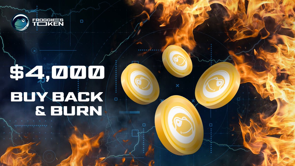 next_thing_'s tweet photo. 🔥BUY BACK &amp; BURN 🔥

Once we reach 4,000 holders we will buy-back $4,000 from the pool and burn it! 

Currently we have 3,824 holders; almost there!

#froggies #bsc #crypto #memecoin #burnevent #burn https://t.co/bV5W3WEnVa