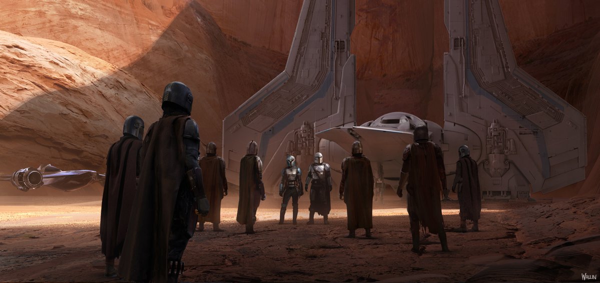 themandalorian's tweet photo. Take a look at the concept art featured in Chapter 19 of #TheMandalorian. Art by @rchurchdesign, @andreewallin, and Rene Garcia. 

Now streaming on @DisneyPlus. https://t.co/9W8jRsfdIb