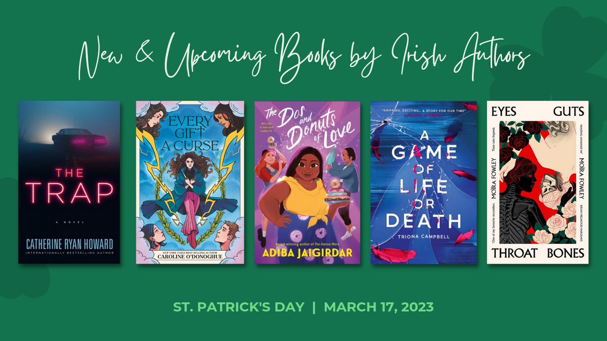 ☘️Happy #StPatricksDay2023 ☘️Want to feel lucky on this day?  Check out the latest and up-and-coming books released by #IrishAuthors in 2023. 
bit.ly/3n2OHvh @adiba_j #books2023 #BooksWorthReading
#BookTwitter #irishmysteries #carolineodonoghue #irishyabooks