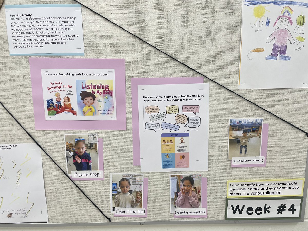 copperfieldkin1's tweet photo. Over the past 6 weeks, we have learned about connecting to our bodies, nature and others. Self regulation, personal advocacy and healthy living are areas we will continue to grow in as we connect to our world. We are so proud of our learning! #WeAreCBE #Wellbeing #Kindergarten https://t.co/dJl0Njm4gg