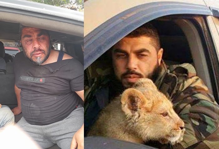 هل تذكرون شبيح الاسد "طلال دقاق" المعروف بقتله للابرياء في سوريا #حماة واطعامهم للاسد الذي يربيه في حديقته
تم القبض عليه على يد شباب في باب #التبانة اللبنانيه وتم سحله في الشوارع