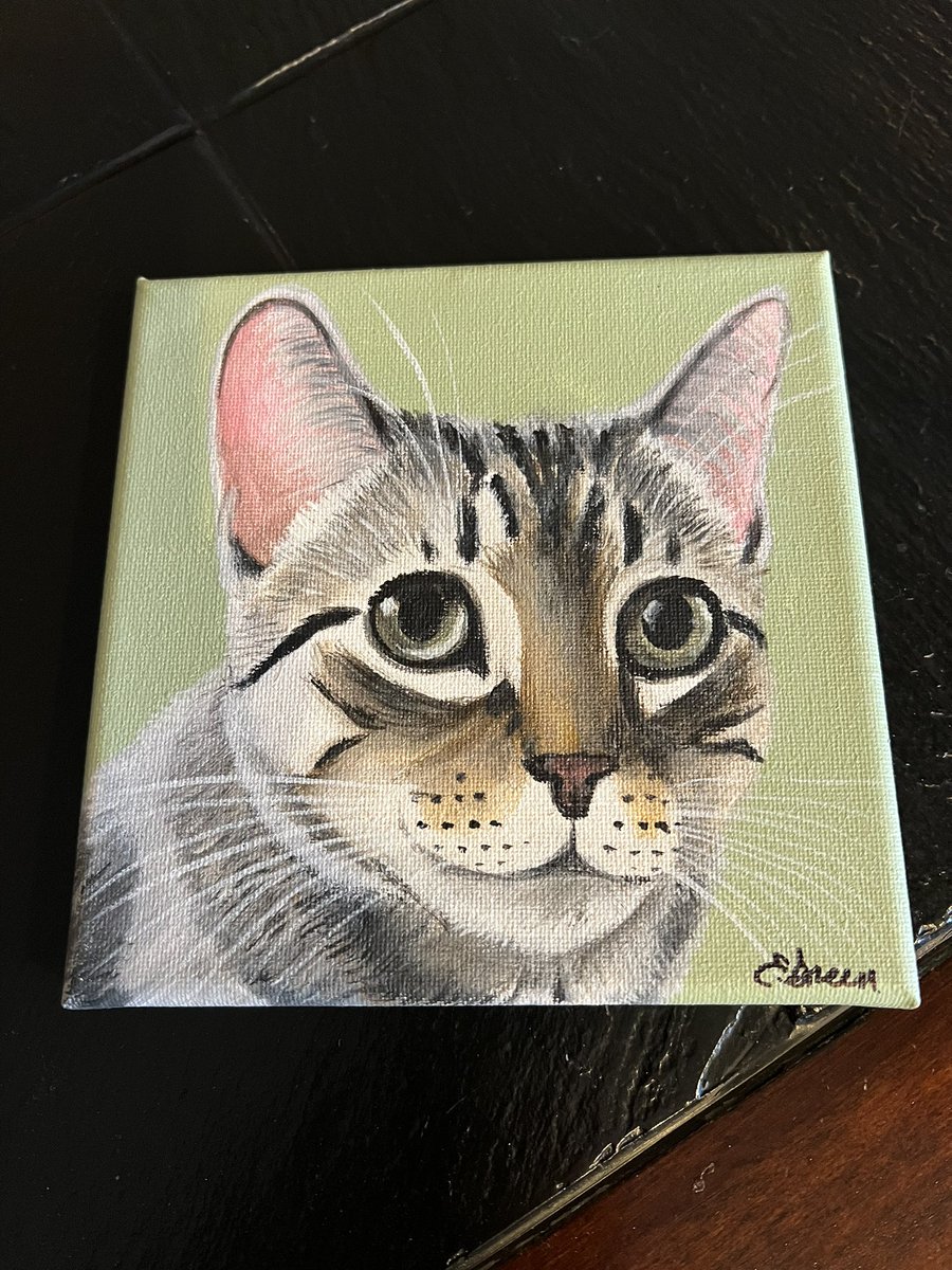 Oh my gosh! <a href="/Chewy/">Chewy</a> just sent us this painted canvas of our Ivy. Love that company. #greatcompany #surprise