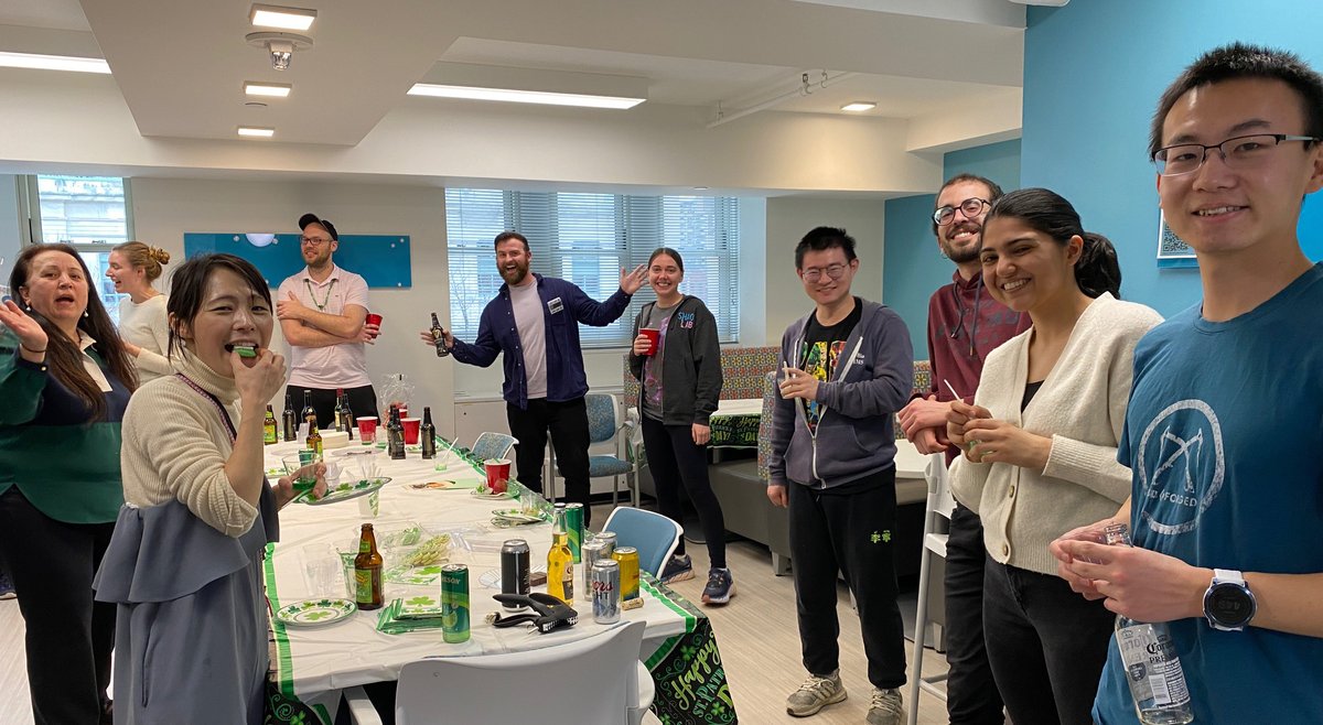 sshaolab's tweet image. When the department chair's birthday coincides with St. Patrick's day on a Friday in Boston, there will be fun.