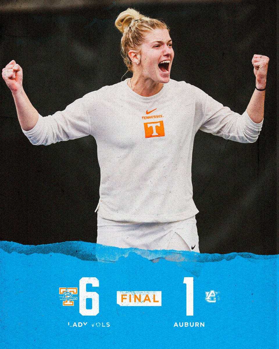 THEM LADY VOLS JUST KEEP ON WINNING!!!

Down goes #8 Auburn, 6-1!

#GBO 🍊