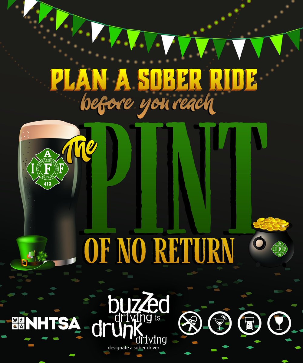 Happy St. Patrick’s Day!  Be smart and safe tonight Rockford!