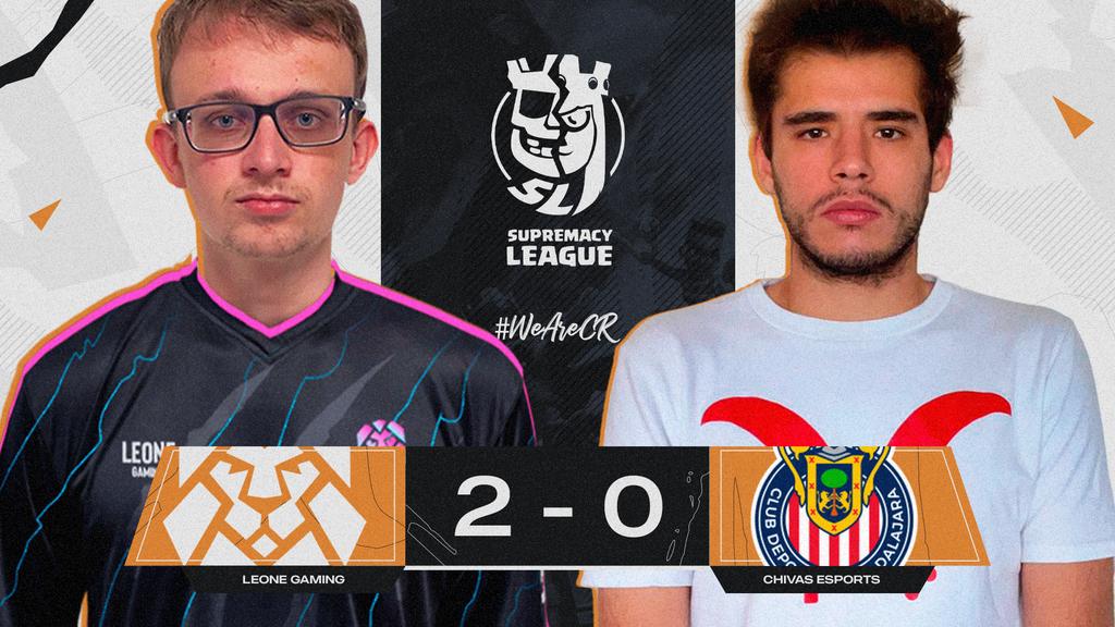 🟡 Resultado 3️⃣ - Grupo 🅰️ - J5

<a href="/LeoneGamingCR/">Zeus</a> 2️⃣-0️⃣ <a href="/esportsChivas/">Chivas esports</a>

Partido que pudo ser increíble de apreciar, pero lamentablemente termina en W.O. A favor de Leone Gaming 🤕. Ggs y nos vemos en el siguiente partido. 

#WeAreCR
#SMCY2023