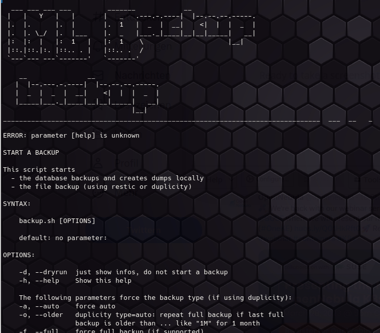axelausbern's tweet photo. The IML-backup - a wrapper around restic/ duplicity with automatic database backups for Linux servers - runs on MS Windows too. 
 https://t.co/5s8SHmv2Yz 

@institute_iml #opensource #FOSS https://t.co/hp1U1eAbSf