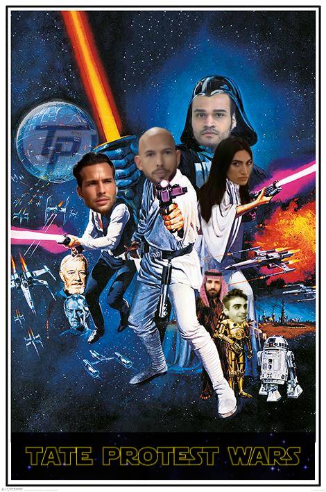 OnchainBureau's tweet image. TATE PROTEST WARS POSTER

@CrayonMurders @Cobratate @adinross @sneako 
#freetopg #tateprotest