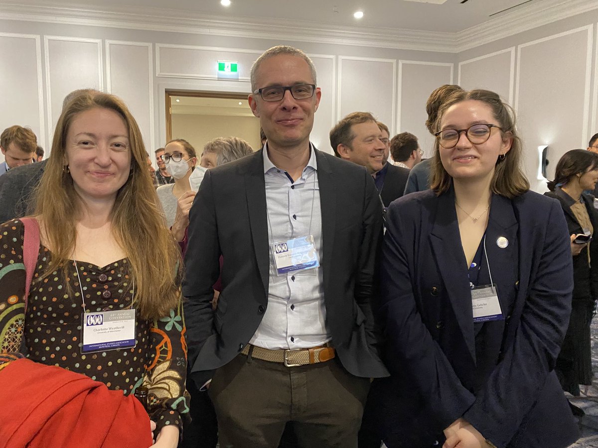 hanshare's tweet photo. Nearly forgot about this photo! Was so nice to catch up with @hansenmagnusson and former #GEPstudyCardiff students @CharleyLancs and @CharleyGehrke at #ISA2023 🙂 https://t.co/Pc6rlI7aoZ