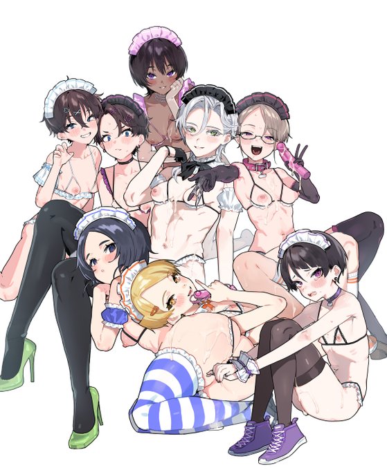 【R18】単行本裏表紙はこんな感じでヒロイン勢ぞろいとなっています カワイイ! 