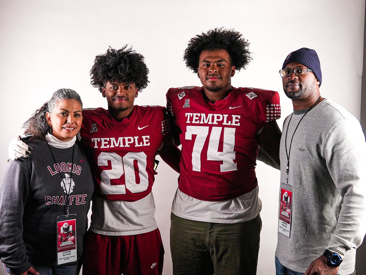 Julian_Sutton76's tweet photo. Thank you @Temple_FB  for having my family and I on campus for a visit  @LoomisFootball @coachbanks9 @CoachChrisWoods https://t.co/ZIPcFMIa34