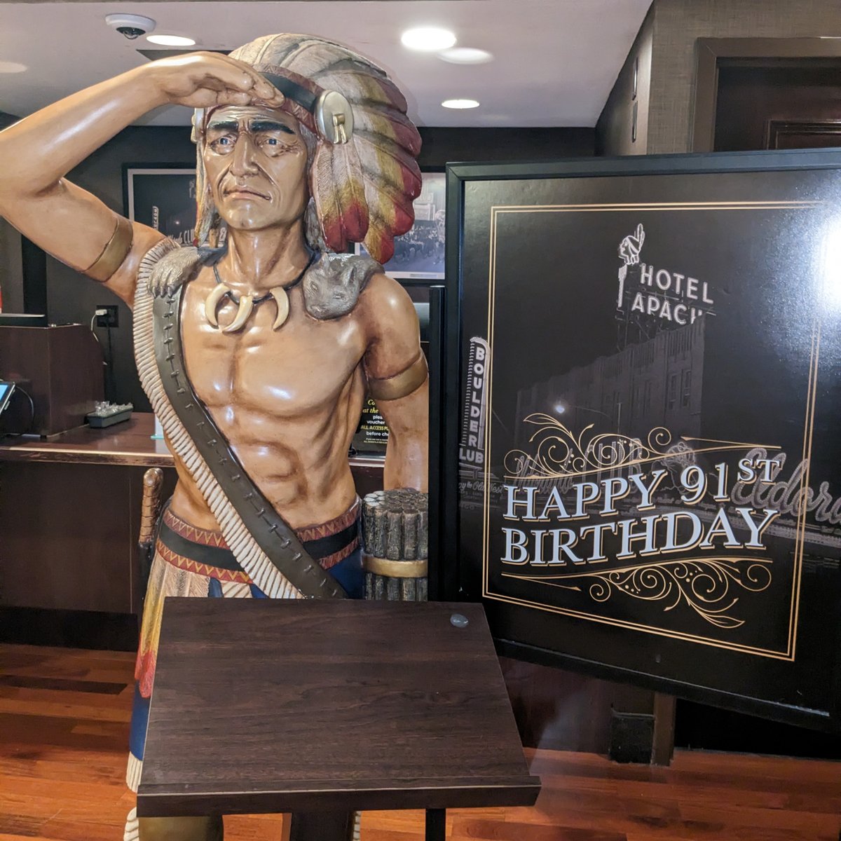 Happy 91st Birthday Hotel Apache. Call 1-800-634-6045 to book Benny Binion&#39;s VIP Experience room package at Hotel Apache inside of Binion&#39;s Gambling Hall &amp; Casino.
