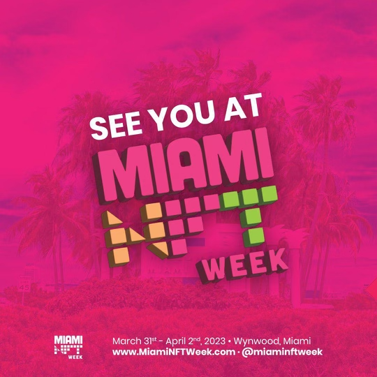 PVSClub is in the building! Miami, here we come! Can't wait to share my insights at Miami NFT Week 2023! See you there! #seeyouinmiami
Use this link for 50%.OFF: miaminftweek.ticketspice.com/2023?registran…
Discount Code: seeyouinmiami