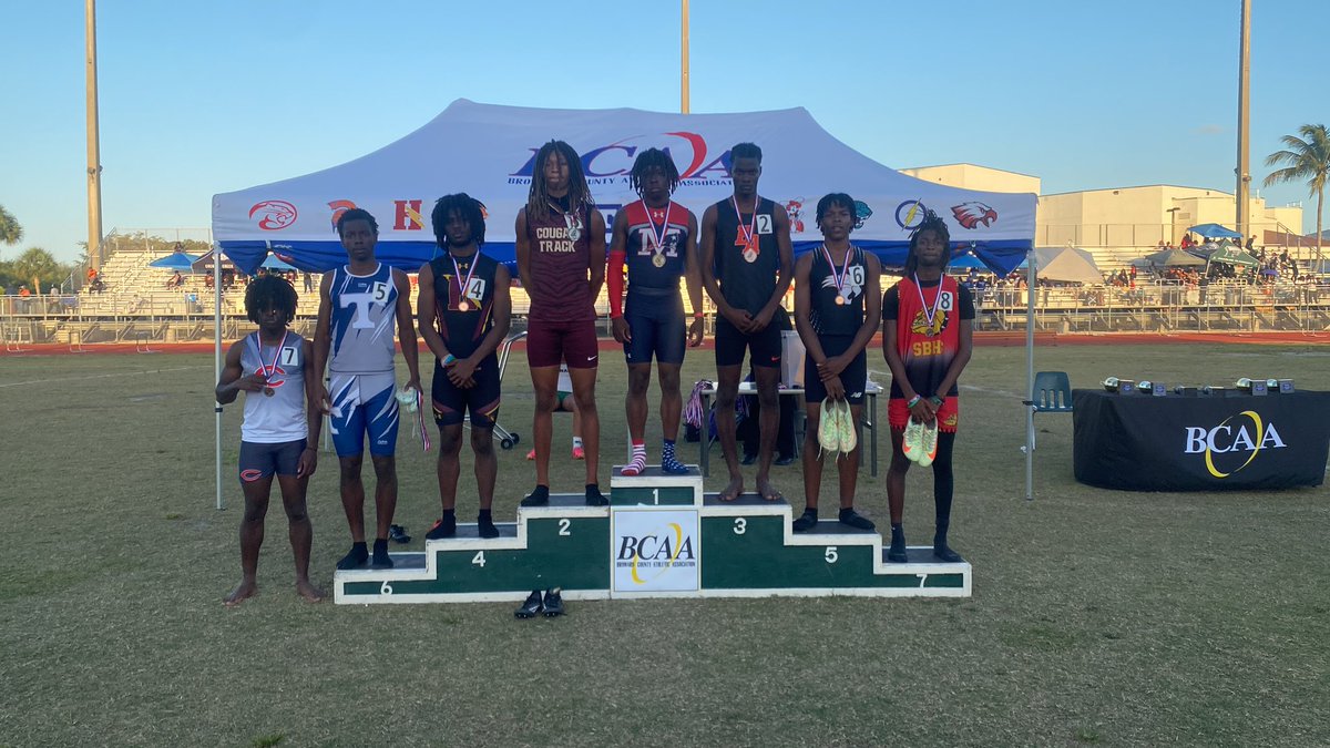 2023 BCAA Track and Field Championships at Blanche Ely High. “Boys 400m champions” 
<a href="/dbrouss76/">Dave Brousseau</a> <a href="/larryblustein/">Blustein Recruiting</a> <a href="/FHSAA/">FHSAA</a> <a href="/browardschools/">Broward County Public Schools</a>