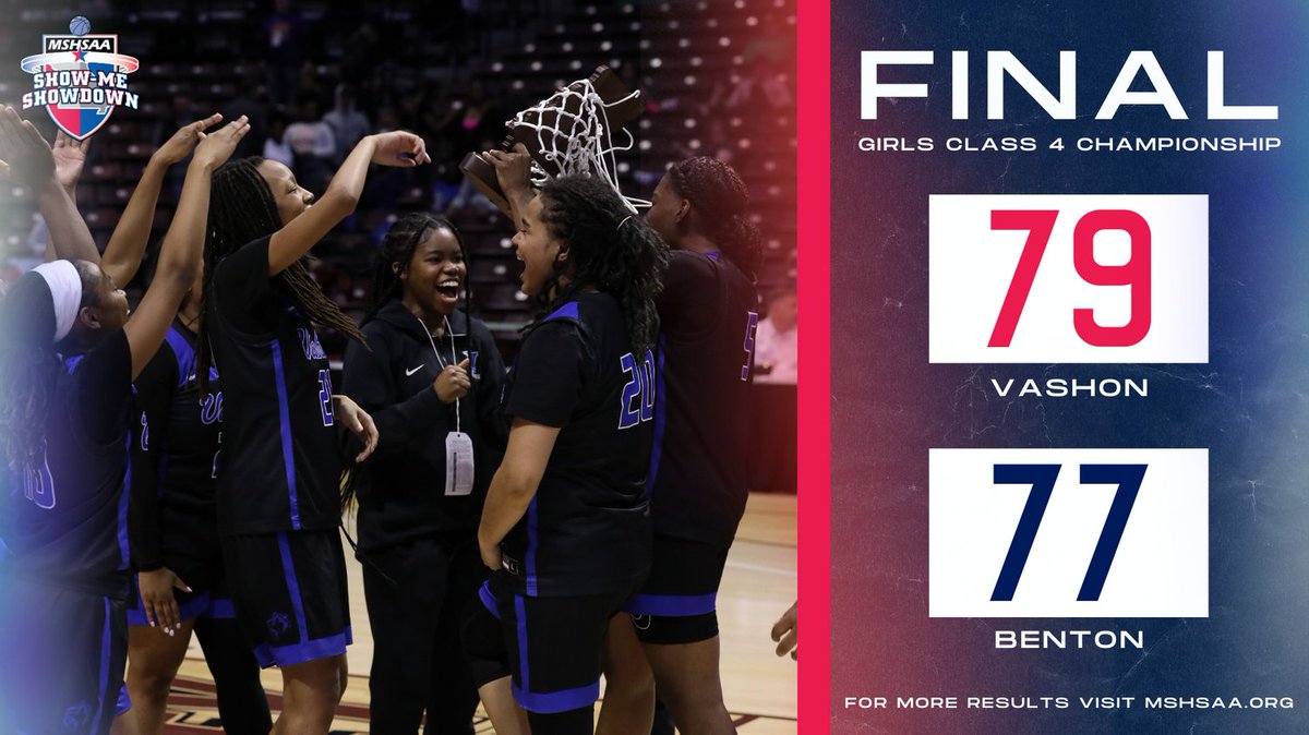 MSHSAAOrg's tweet image. Final Score of the Girls Class 4 Championship game. A hard fought double OT battle. Congrats to both participants!