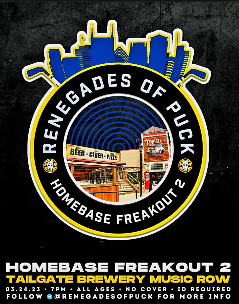 The Renegades of Puck are extremely proud to welcome back Renegade 8 <a href="/TheEricYoung/">Eric Young</a> as a Special Guest for #HomebaseFreakout2 <a href="/TGBMusicRow/">TailGateBeerMusicRow</a> next Friday at 7!
It wouldn't be a proper Freakout without this Renegade! 
Join us! It's a Hockey Celebration For EVERYONE! 
ALL AGES/NO COVER