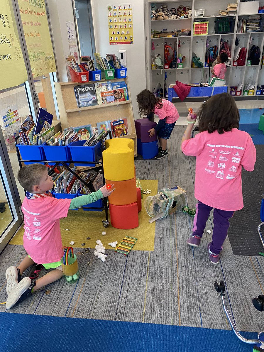 Some very mischievous Leprechauns broke in while we were at the glow party today 🤪😦 Looks like they had a party of their own! ☘️  <a href="/BartonPondES/">Barton Pond Elementary School</a>