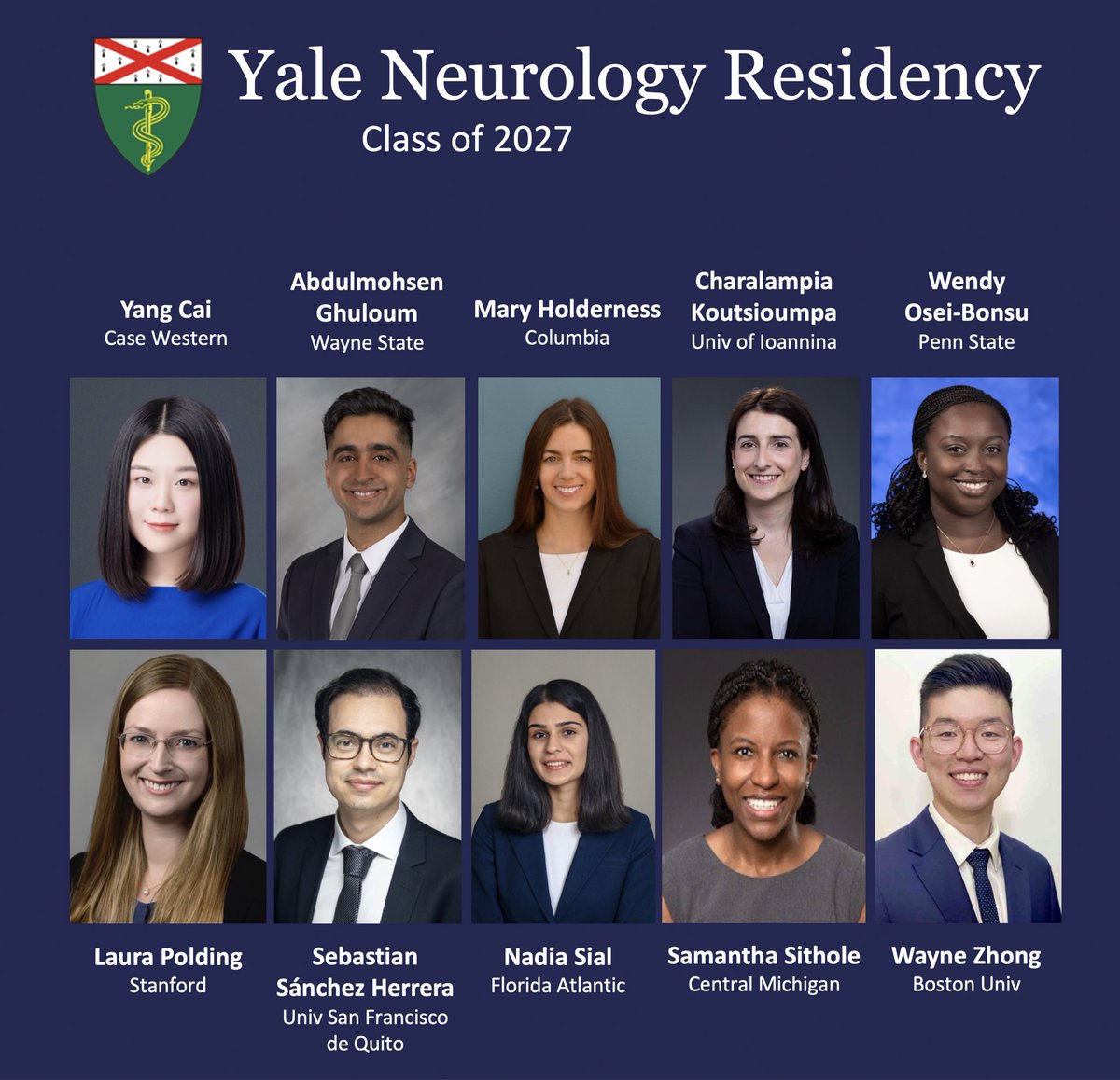 Yale Neurology Residency (@yaleneurons) on Twitter photo We are THRILLED to welcome the class of 2027. What a stellar group!! #Match2023 <a href="/NeurologyYale/">Yale Neurology</a> See you all in New Haven!!! We are THRILLED to welcome the class of 2027. What a stellar group!! #Match2023 <a href="/NeurologyYale/">Yale Neurology</a> See you all in New Haven!!!