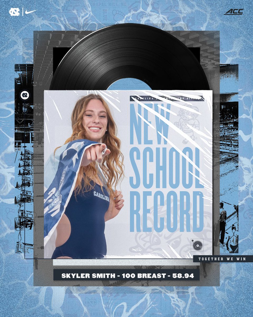 First NCAA final, first individual All-America Honorable Mention for Skyler Smith.

Oh, and did we mention it's also a NEW SCHOOL RECORD?!

She's the first Tar Heel ever under 59 seconds in the 100 breaststroke 🔥