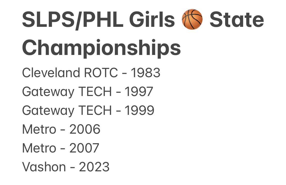 PHLATHLETICS's tweet image. #PHL 🏀🏀🏀
16 years later @GirlsVashon pulls off their first ever state 🏀 championship for girls and the 6th for @SLPS_INFO @PHLATHLETICS and first ever in @SLPS_INFO @PHLATHLETICS history of having both girls and boys 🏀 programs win it the same year! #weCHOOSESLPS