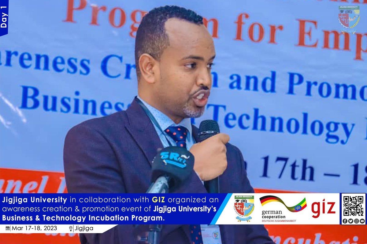 jigjigauniveth's tweet photo. Jigjiga University, through the University-Industry Linkage Directorate and in collaboration with GIZ, organized a two days long event from March 17th-18th to create awareness and promote Jigjiga University’s business and technology incubation program. https://t.co/EksukVPXIx