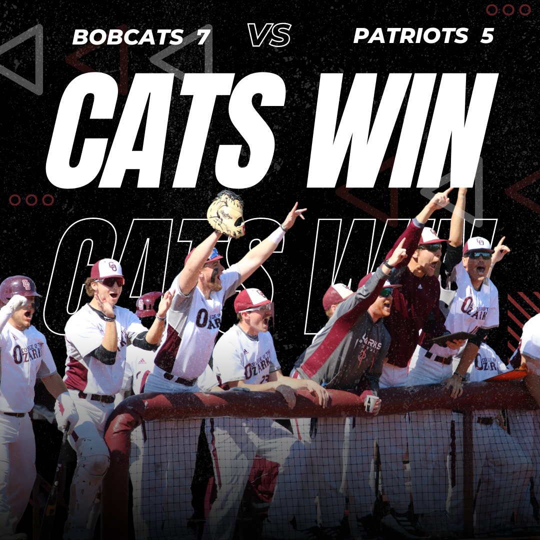 BOBCATS WIN!

7-5 over Baptist Bible College!

Great job, Bobcats!

#BobcatProud

<a href="/CofOBaseball/">CofO Baseball</a>