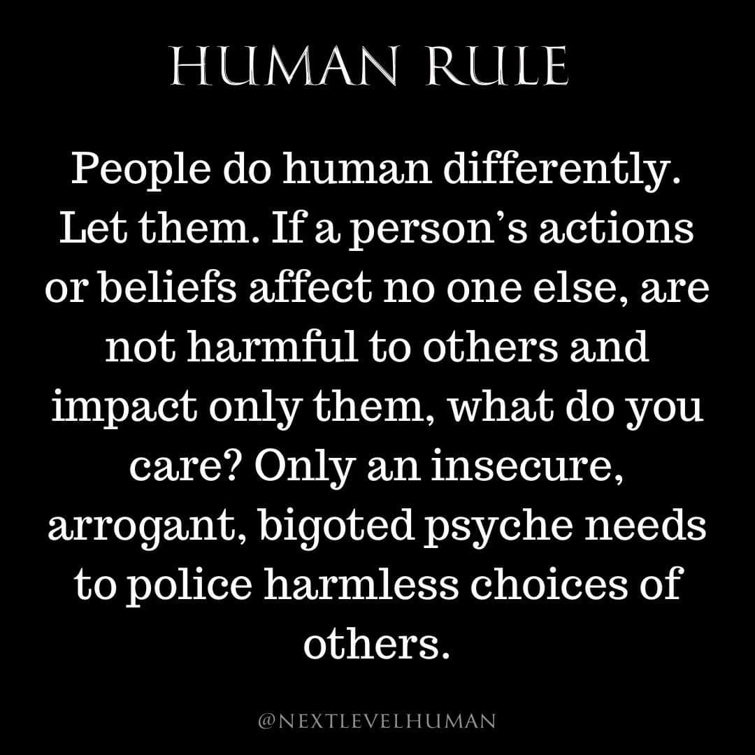 MissNyki's tweet image. Only  insecure, arrogant psyches needs to police the harmless choices of others.
#nextlevelhuman