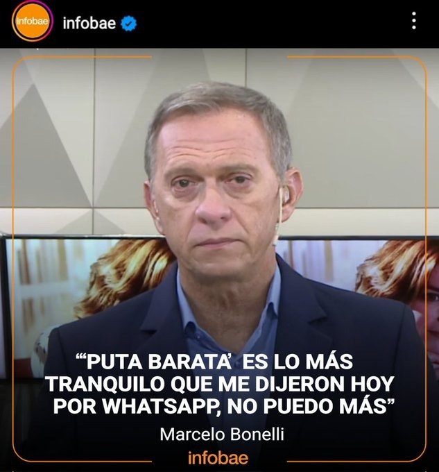 LMRCAI's tweet photo. Viste, @BonelliOK? Esto es lo que vos y todos los meretrices de la información como vos le vienen haciendo a Cristina desde 2007. En lugar de llorisquear en cámara bancátela como se la banca ella. Macho de plastilina, cagón, forro, malnacido, cipayo. https://t.co/LennmuH8NA
