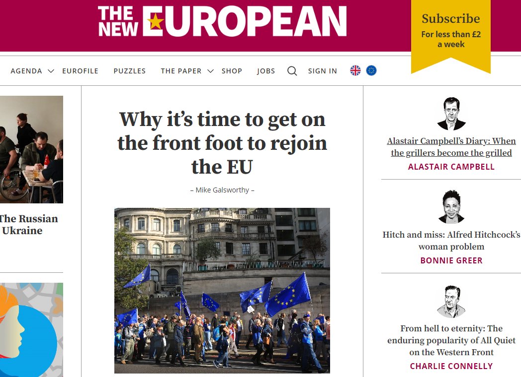 mikegalsworthy's tweet photo. Lovely to see my article now headlining The New European.

Read it here --> https://t.co/DZgruoHV5Y

#Mike4Chair https://t.co/yKOHVZWSbh