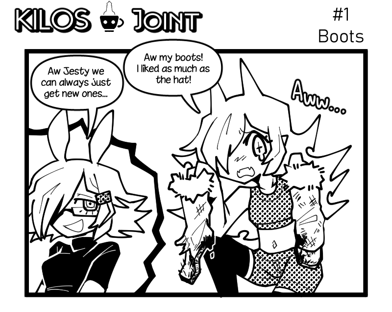 [@KilosPointOCT] I haven't posted in a bit, here's a little old Kilos 4 panel gag comic. 