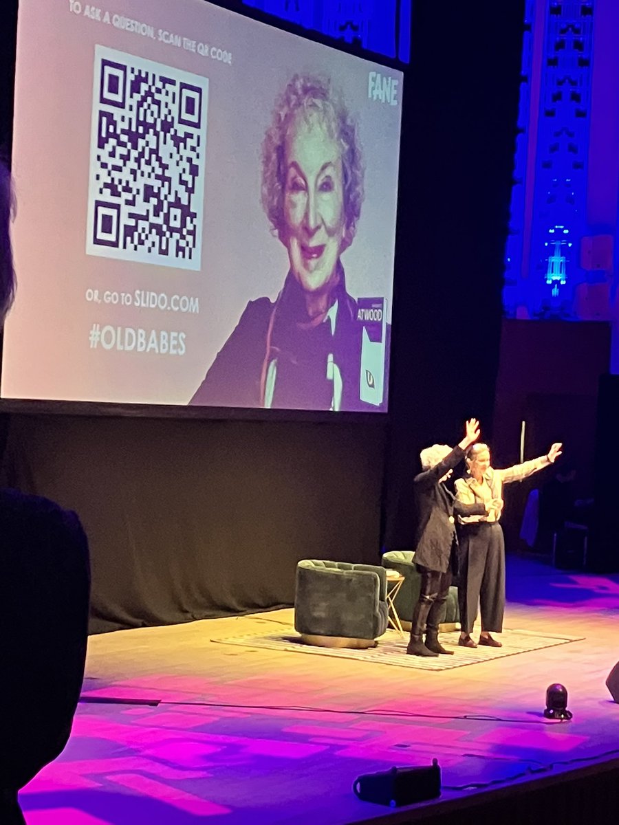 Irreverent, sharp &amp; poignant: an absolutely brilliant evening listening to Margaret Atwood, interviewed by Kirsty Wark in #liverpool. A surprise appearance by Maxine Peake to boot! Inspiring night.