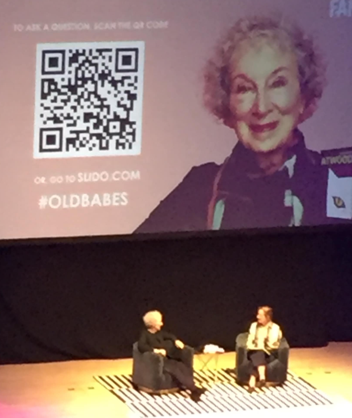 ...full house @liverpoolphil  for Margaret Atwood interview with Kirsty Wark...great conversation, insight and philosophical analysis of big issues...thanks to my daughter for this treat...🙏❤️  #OLDBABES