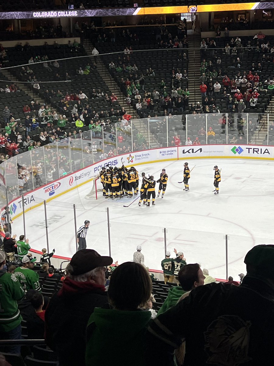 What a game- Colorado College shuts out the defending national champion Denver for a spot in the Frozen Faceoff Championship!

Tomorrow, the Tigers are looking for their first NCHC tournament championship and their first national tournament berth since 2011. 

#NCHCHockey