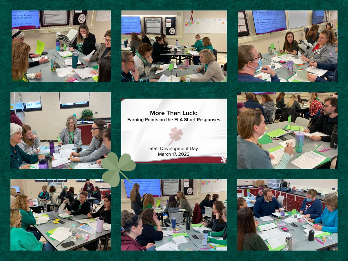 On today’s agenda: Collaborative rating of student writing with staff from the Elementary and Middle Schools. Meaningful conversations amongst outstanding teachers! #WeAreSE