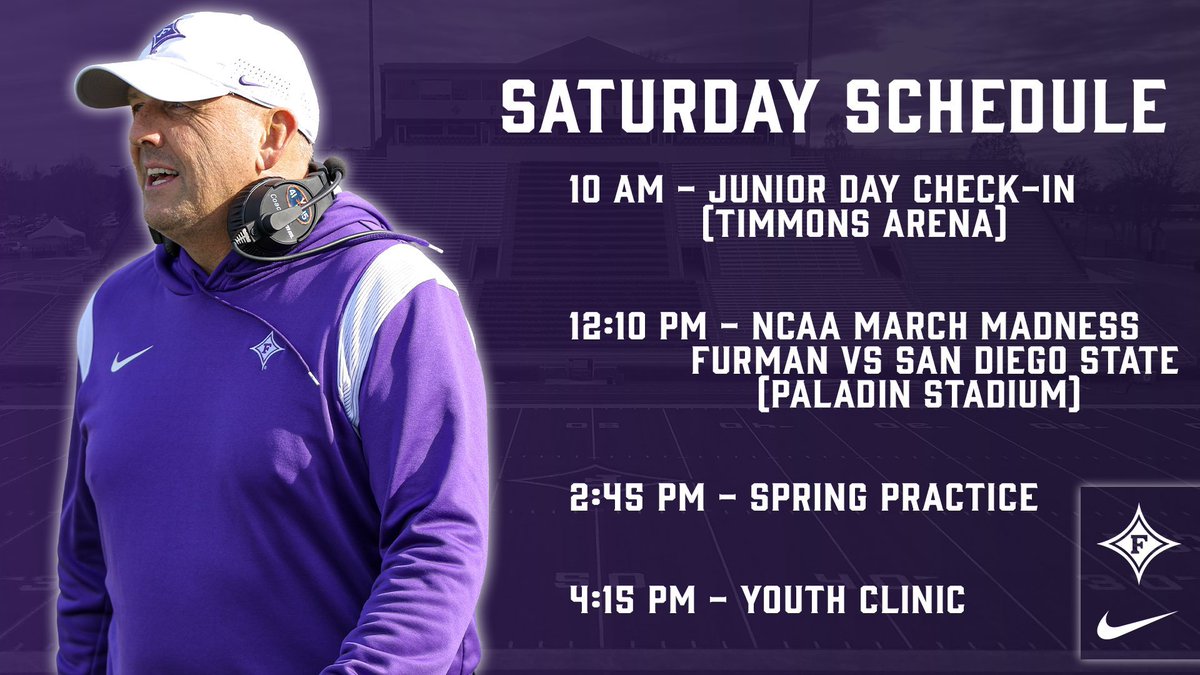 I’ll be in Greenville, SC tmrw @PaladinFootball JR Day.  Excited to talk about the Offense and QB play with @Justin_Roper My favorite @GrouchosDeli is on the list too! #FUAllTheTime @DenmarkDanesFB @CoachCorley_ @JonesTheCoach_ @RecruitGeorgia @PrepRedzoneGA @ForsythSports