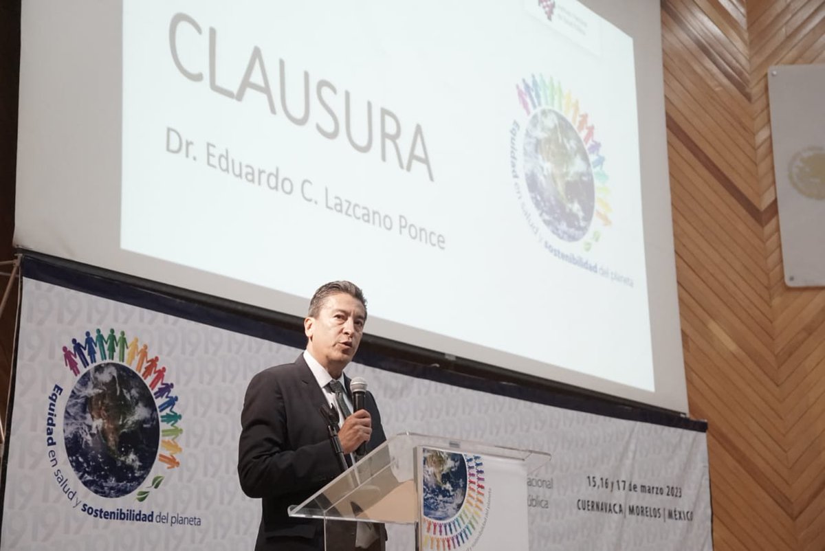 inspmx's tweet photo. Ceremonia de clausura del #19CONGISP, a cargo del Dr. @ELazcanoPonce.
Algunos de los números con lo que concluye el @CONGISPMx
+ de 900 asistentes
1 evento pre congreso
3 Conferencias magistrales
3 Plenarias
21 mesas de trabajo
319 carteles
1 conversatorio https://t.co/YjYzckeqb2