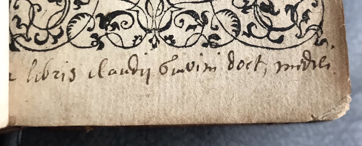 patricksrarebks's tweet image. I’m struggling with this one. Any input?

Ex Libris Claudii ___ doct, ____

#book #latin #exlibris #paleography