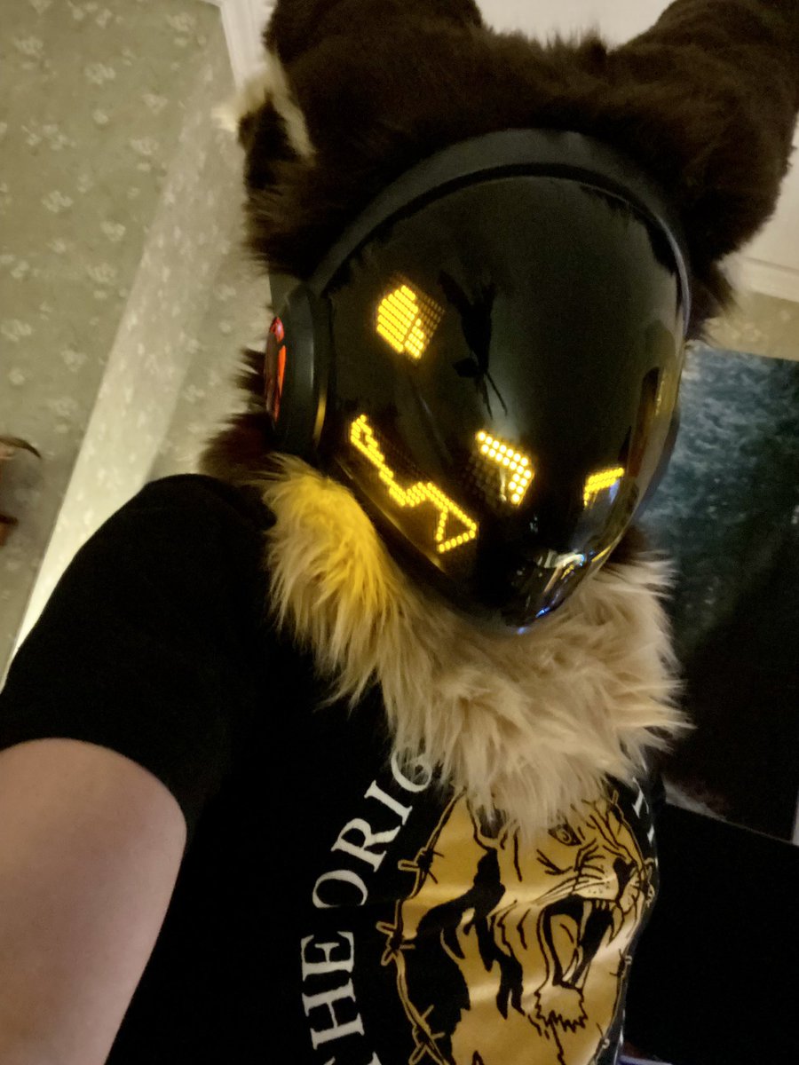 First time wearing Cypher in over 3 months! Happy Friday! #FursuitFriday #Furry #Protogen
