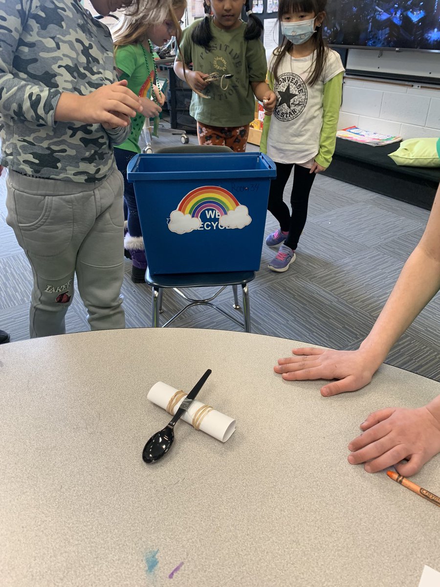 Mrs_Stevens2's tweet photo. Planned collaboratively to build catapults sending pennies over the rainbow for #StPatricksDay2023 @TroyUnion https://t.co/oNHxyryxDu