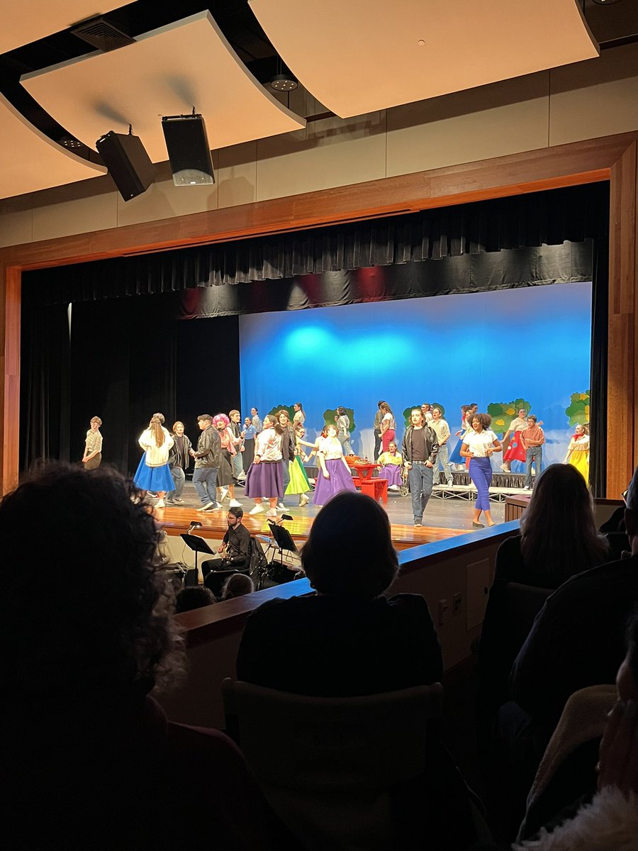 Lightnin’ just struck!! The doors are open and the place is packed! The cast and crew cruised through their first show. Bravo! <a href="/UHS_Music/">Kathleen Penza</a>, bravo!