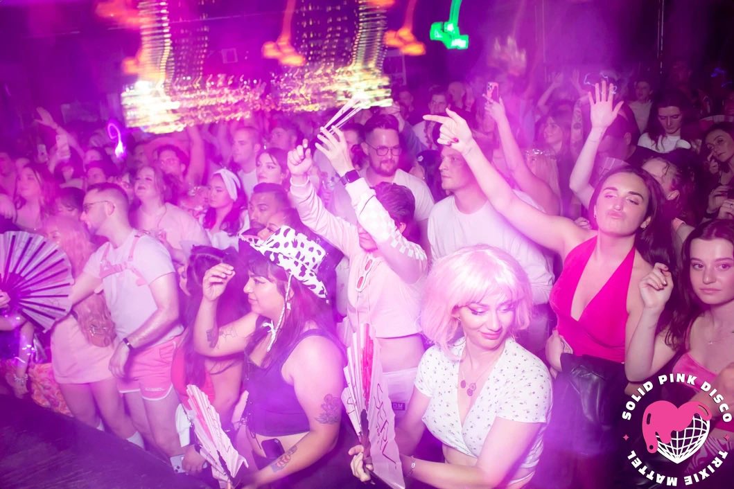 Solid Pink Disco with DJ Trixie