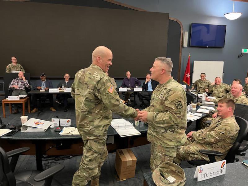 Mission Command Training Program (@usarmymctp) on Twitter photo Closed out a great academics session this week with <a href="/42ndInfantryDiv/">42nd Infantry Division</a> as they prep for their #WarfighterExercise in June
The <a href="/NationalGuard/">National Guard</a> division getting after strengthening their readiness to conduct multi-domain operations in large-scale combat
#VictoryThroughTraining Closed out a great academics session this week with <a href="/42ndInfantryDiv/">42nd Infantry Division</a> as they prep for their #WarfighterExercise in June
The <a href="/NationalGuard/">National Guard</a> division getting after strengthening their readiness to conduct multi-domain operations in large-scale combat
#VictoryThroughTraining