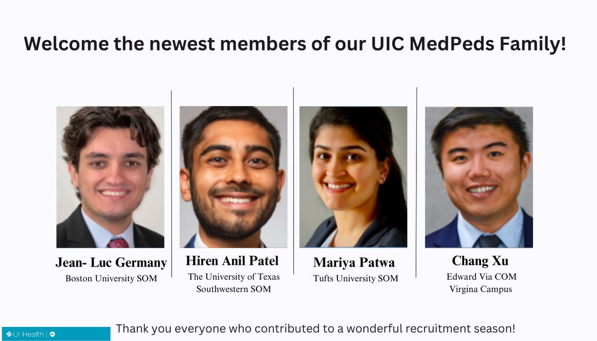 Introducing our newest class of interns, the class of 2028! Congratulations to them and everyone else who matched today! Your hard work has paid off today and we cannot wait to see what the future holds for these special four 🥰 #medpeds #mp4l #match2023 #matchday #residency