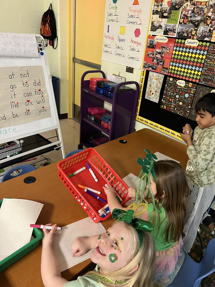 We found a bright spot on this gloomy St.Patrick’s Day!  The leprechaun may have tried his tricks but we got the gold!  Rainbow sight words, leprechaun traps, art, Lucky Charm math what’s fun day in K!   #bigblueonthemove #bebrookwood  #kinderfun