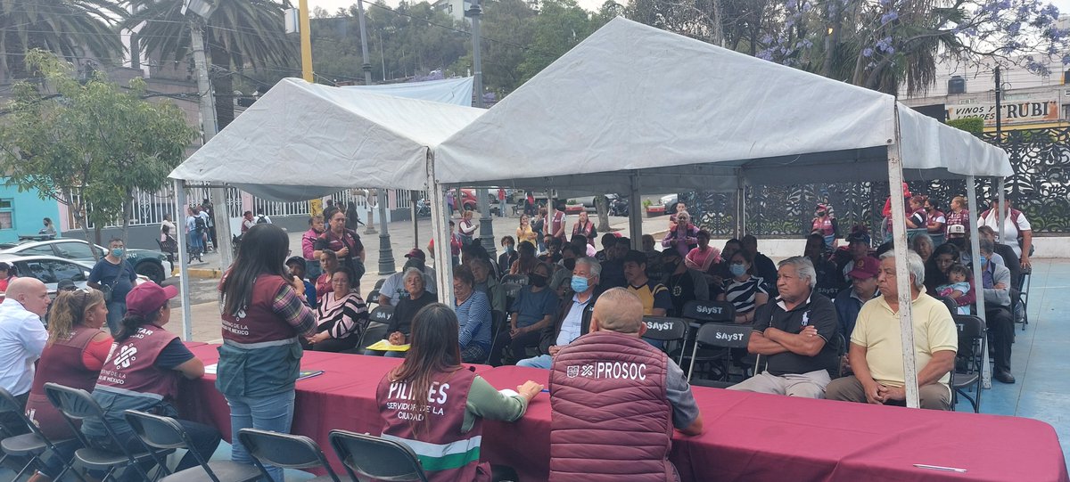PROSOCVC's tweet photo. El día de hoy se realiza asamblea informativa de Bienestar en tu colonia de "333 colonias" en la Colonia Peñon de los Baños. 

@GobCDMX @Claudiashein 
@ProsocCDMX @ClaudiaGalavizS @A_VCarranza @Victorcalvosa https://t.co/zXRJF8xR6q